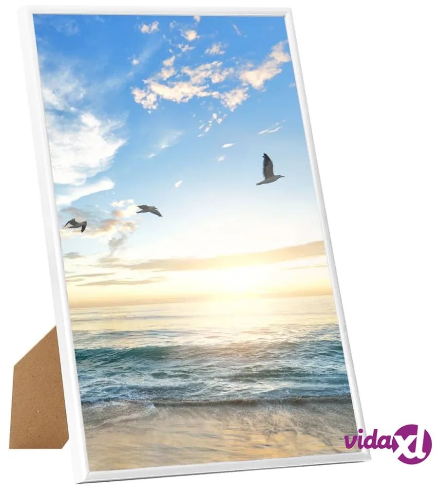 vidaXL Cornici Foto Collage 5 pz per Tavolo Bianche 21x29,7cm MDF