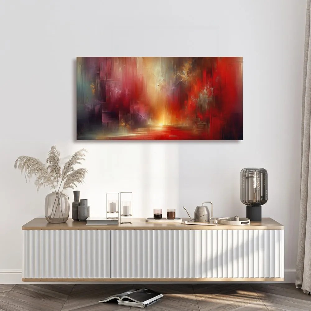 Quadro su tela – Bagliore nell’astratto di fuoco