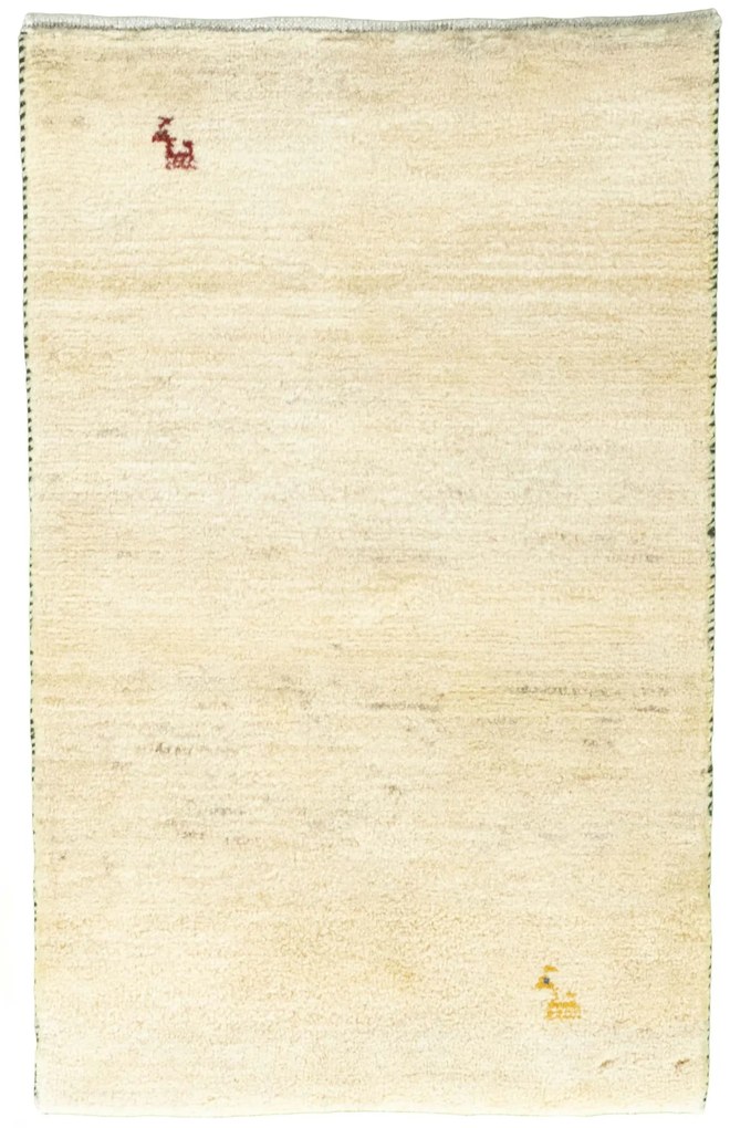 Gabbeh Tappeto persiano 90x60 Beige (Iran) Annodato A Mano