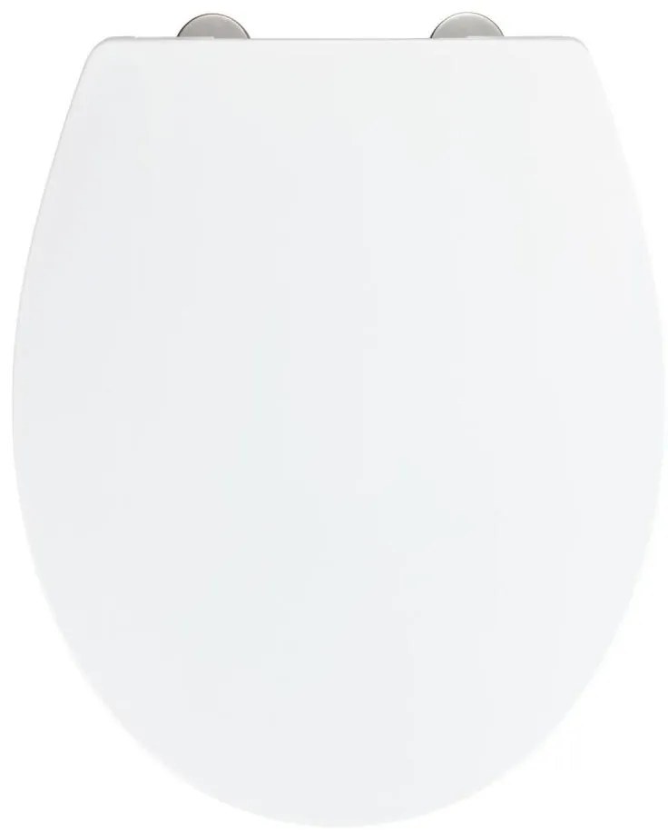 WENKO 24516100-WC sedile WC portata 300/350 kg 37x44,5 cm bianco/argento
