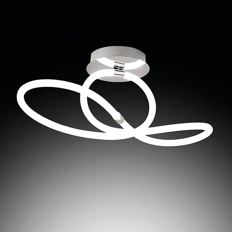 Plafoniera LED Handy cromo IP20 bianco naturale NOVECENTO