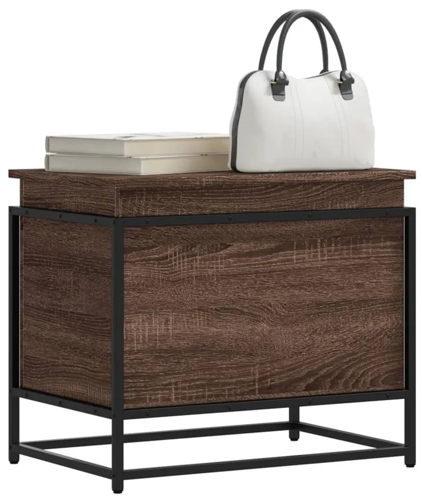 Contenitore Con Coperchio Rovere Marrone 60x40x51,5 Truciolato /