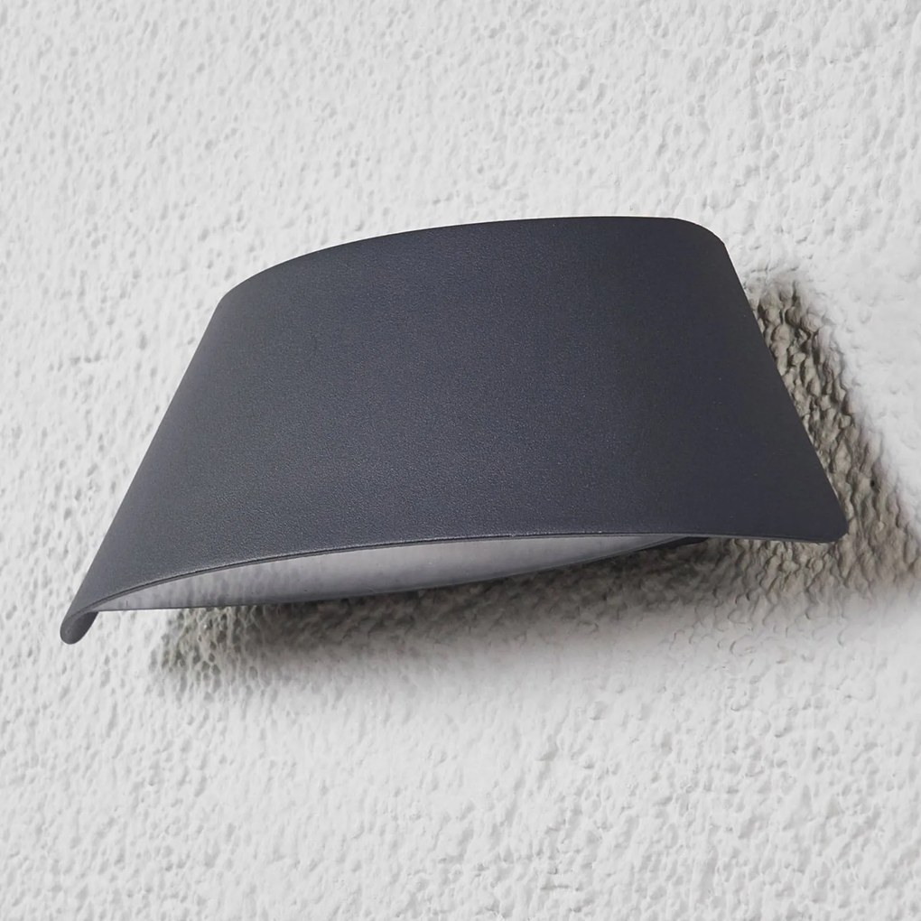 Applique da esterni a LED Glen Lucande, Nero, Alluminio, Moderno, Applique LED da esterni