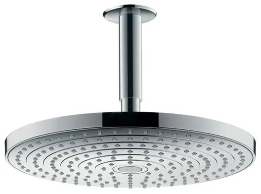 Soffione doccia HANSGROHE Raindance Select S300 in ottone cromo L 30.1 x H 19.6 x P 19.6 cm anticalcare 2 getti
