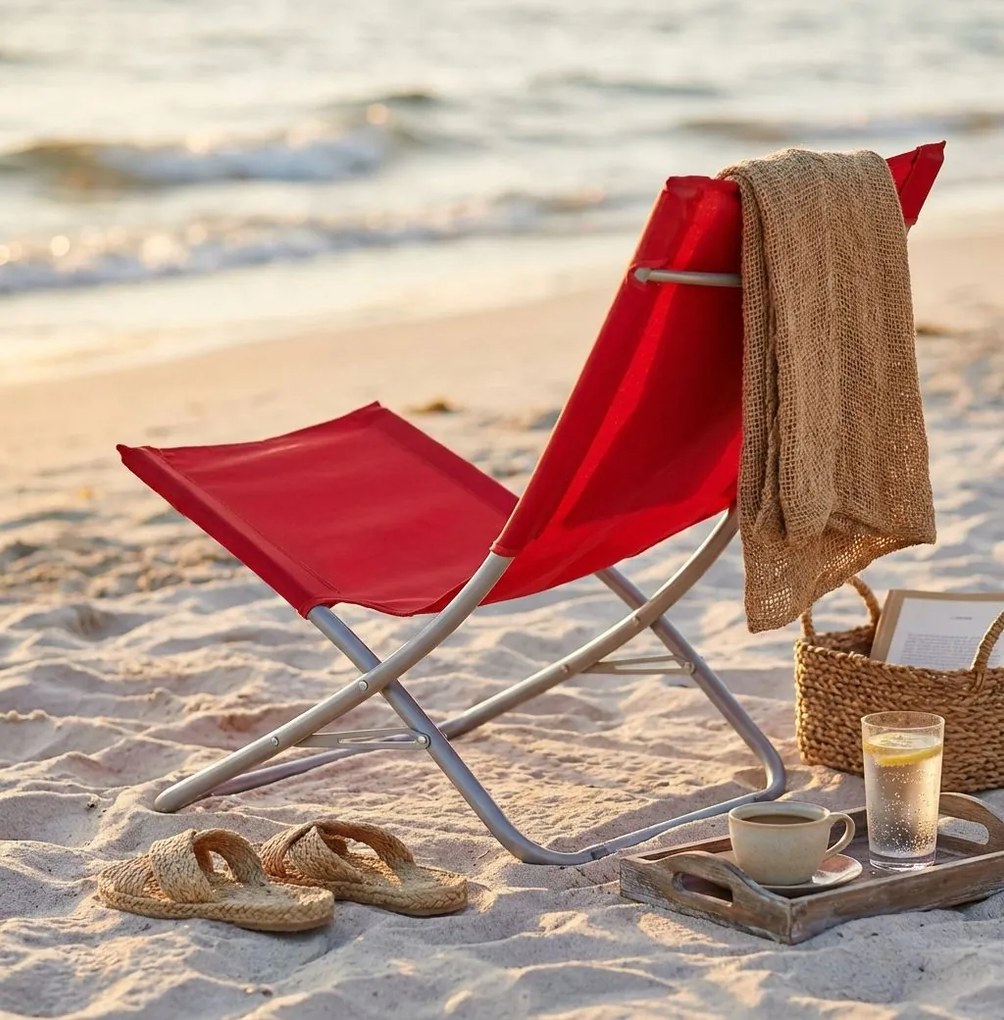 spiaggina prendisole pieghevole colori casuale cm 49 x 43x32/55 h