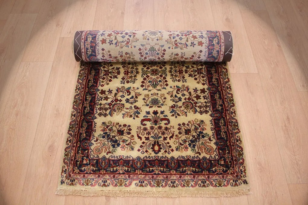 Sarouk Tappeto 250x90 (Indian) Annodato A Mano