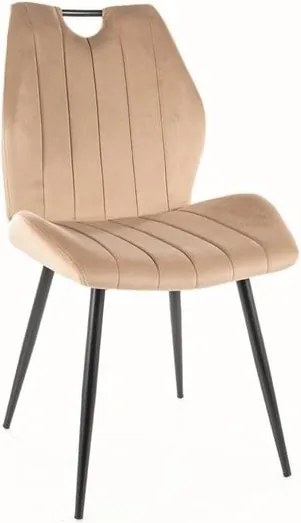 Sedia Arco velluto beige velluto Blu28