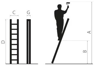 Scala monoblocco in alluminio con 5 gradini e capacità di carico di 150 kg