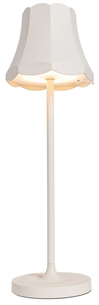 Lampada da tavolo retrò ricaricabile IP44 bianco sporco - Granny