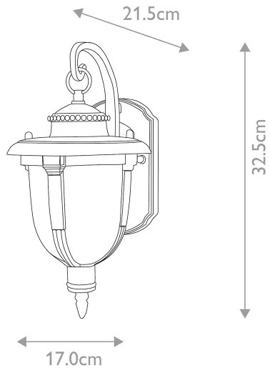 Elstead STL2-S-WB - Applique da esterno ST LOUIS 1xE27/100W/230V IP44