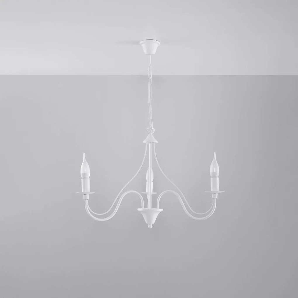 Lampadario a sospensione 3xE14 MINERWA 3 in acciaio