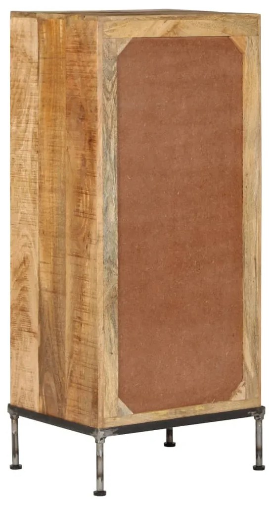 Cassettiera 45x35x106 cm in legno massello di mango