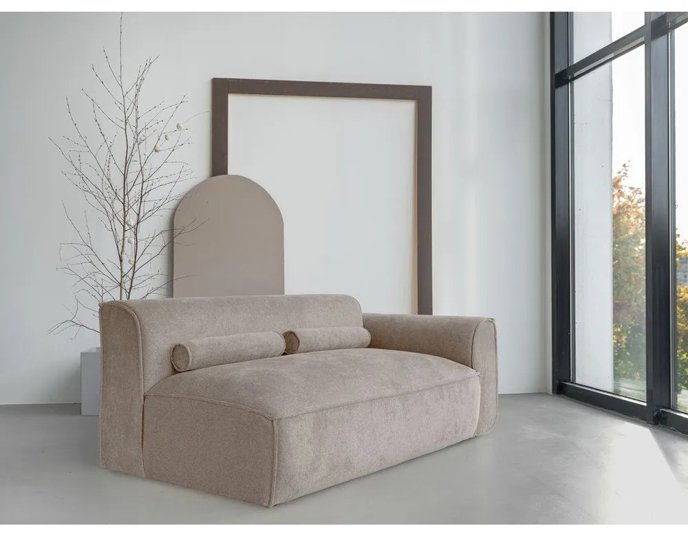 Divano componibile beige (con penisola a destra) Flex Felix – Miuform