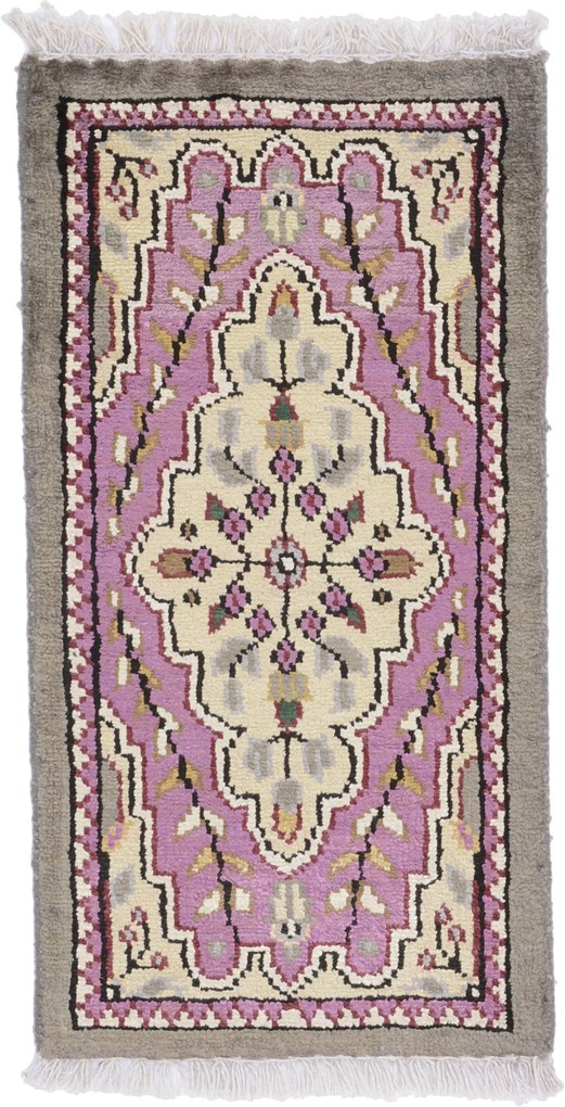 Agra Tappeto orientale 30x60 (Indian) Annodato A Mano