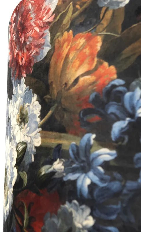 Paralume in velluto con motivo floreale 40/40/40 interno dorato