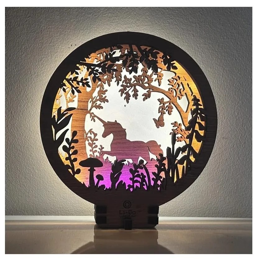 Li-Go 23568/DUB2 - Lampada decorativa da tavolo dimmerabile a LED/12W/230V 20x22 cm rovere