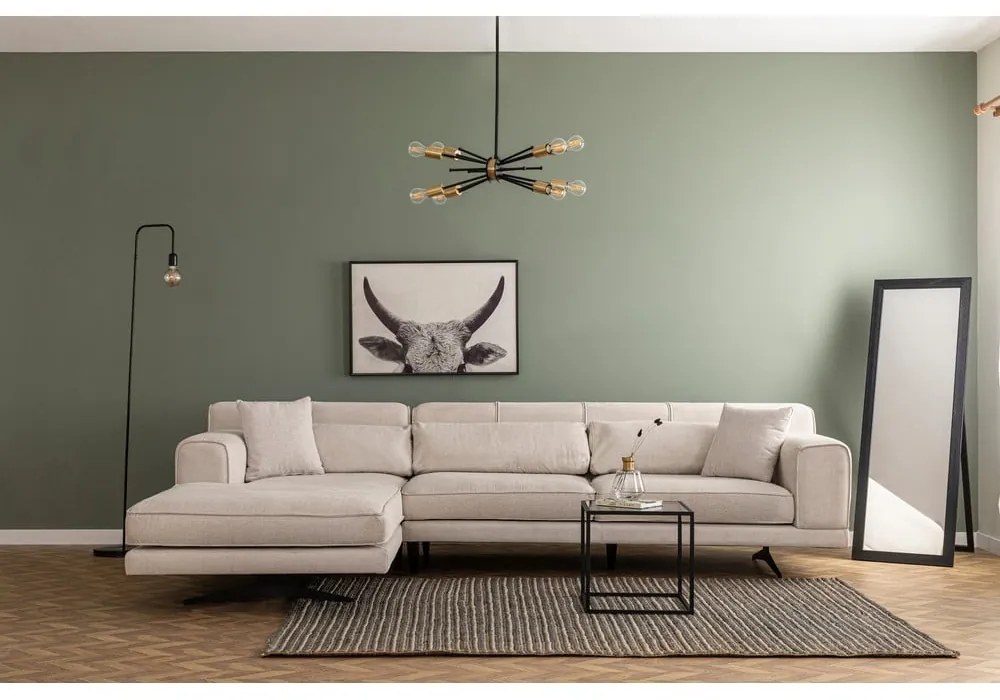 Divano angolare beige chiaro, angolo sinistro Jivago - Artie