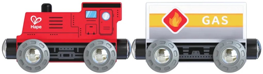 Set di trenini in legno con mensolina