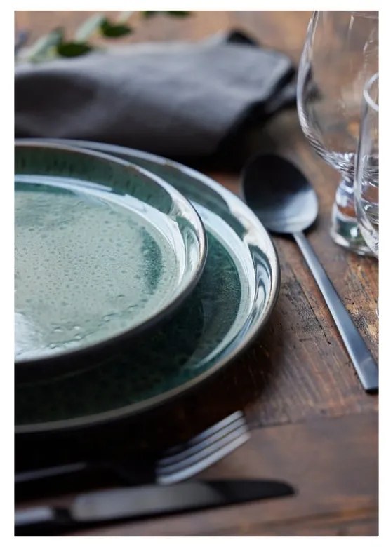 Piatto da dolce verde/nero in gres ø 21 cm Gastro Green/Black – Bitz