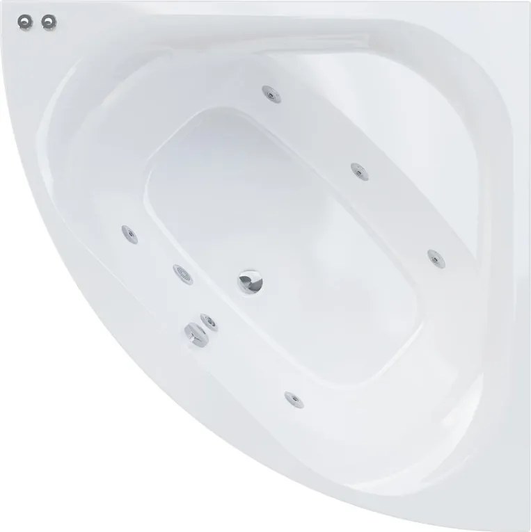 Vasca idromassaggio angolare BRISA CONFORT bianco 130 x 130 cm 6 bocchette SANYCCES