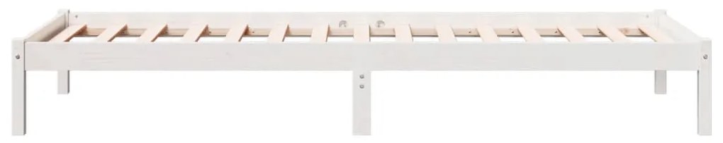 Letto extra lungo senza materasso bianco 80x220 cm in pino