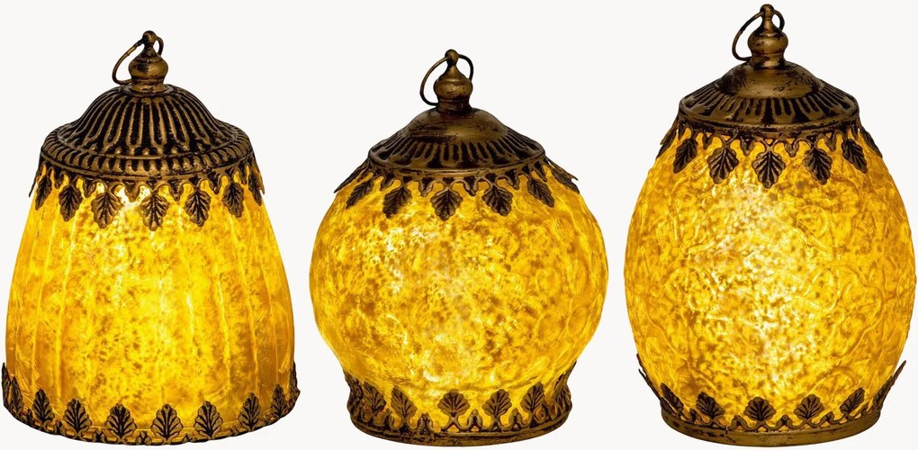 Set di 3 lanterne a LED Kronthal