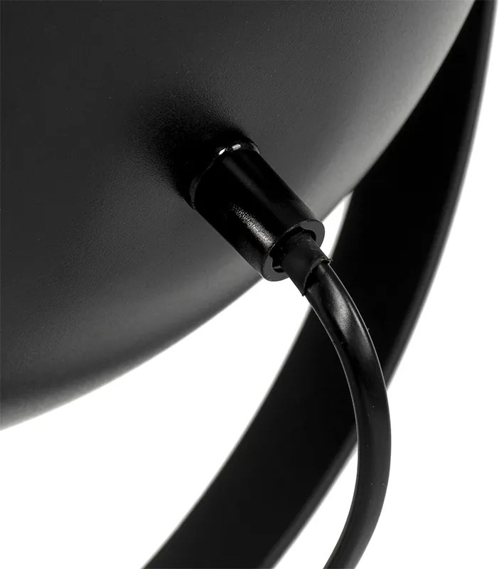 Lampada da tavolo nera con oro 63,3 cm treppiede regolabile - Magnax