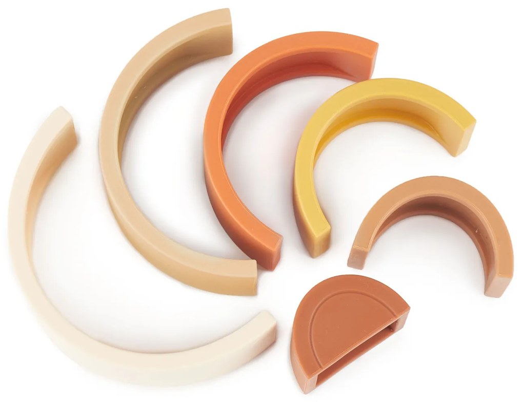 Bieco - Arcobaleno impilabile in silicone - Chocolate Bliss