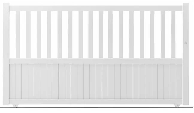 Cancello manuale scorrevole Zorn GARDENGATE in alluminio bianco, reversibile, L 300 x H 140.6 cm, serratura manuale