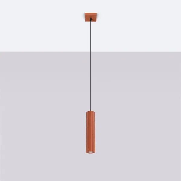 Sollux SL.1630 - Lampadario a sospensione con filo KARBON 1xGU10/10W/230V rosso
