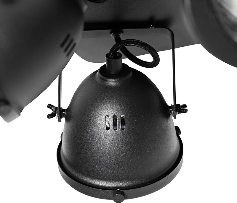 Faretto industriale nero 4 luci - Emado