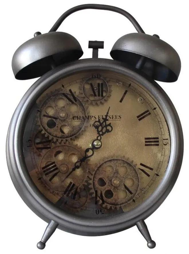 Orologio da Tavolo DKD Home Decor Cristallo Argentato Ferro (19 x 7,5 x 25 cm)