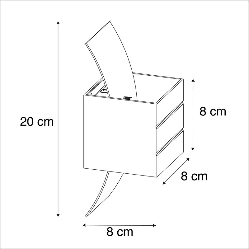 Applique da parete di design nera con oro - Amy