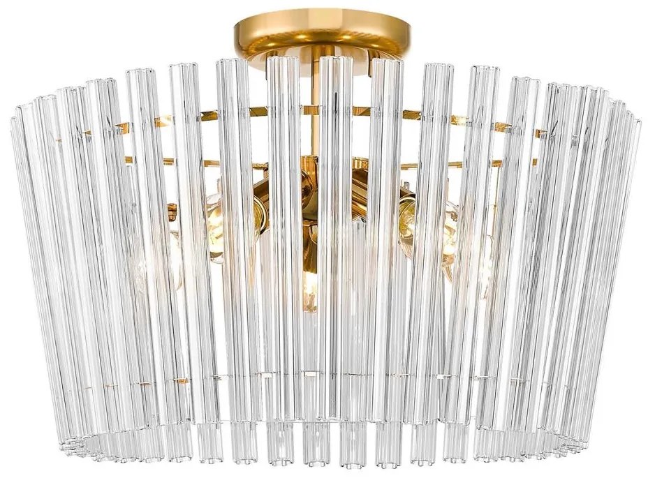 Zuma Line C0547-05H-F9AC - Lampadario a plafone BACH 5xE14/40W/230V oro