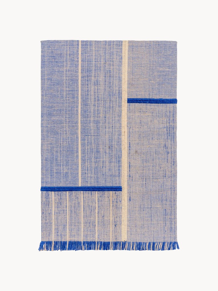 Tappeto lavabile a pelo corto da interno-esterno con frange Monochrome, design Folkform