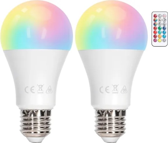 Aigostar - Lampadina LED RGBW dimmerabile A60 E27/10W/230V 3000K + telecomando