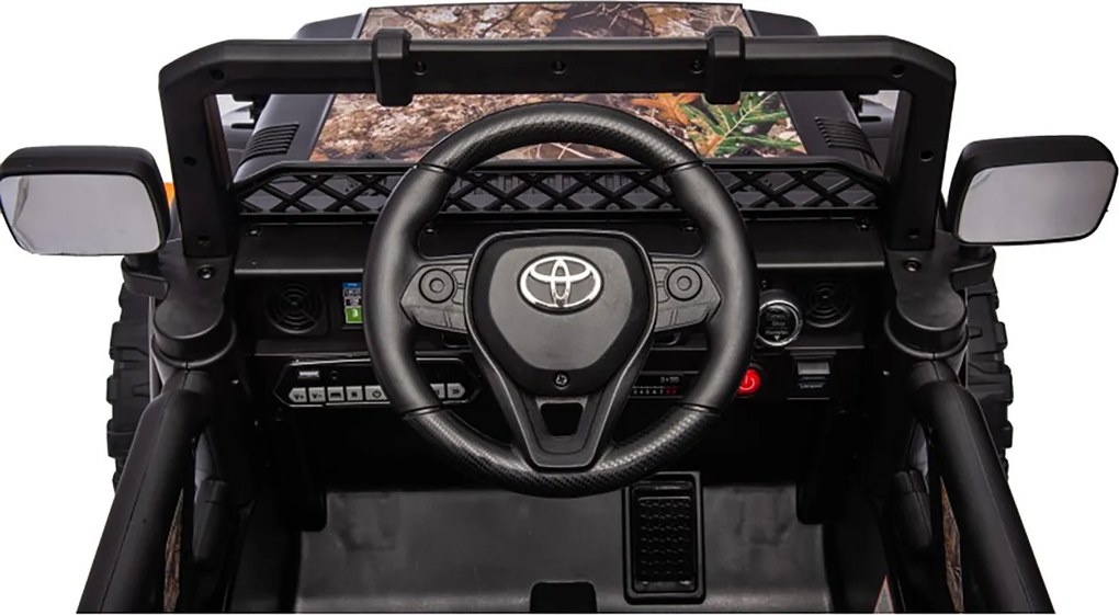 Macchina Elettrica per Bambini Fuoristrada Toyota Fj Cruiser 12V Telecomando Ruote in Gomma e Sedile in Pelle Nero e Mimetico...