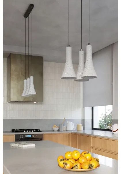 Sollux SL.1223 - Lampadario a sospensione con filo REA 1xE14/12W/230V calcestruzzo