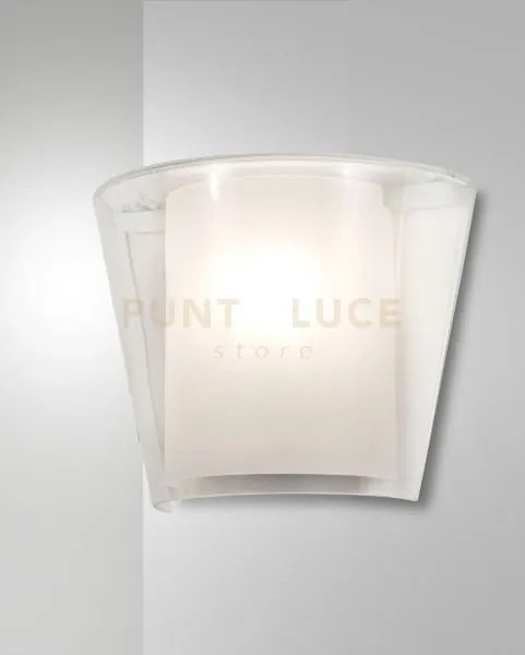 Viki applique colore trasparente 1 luce attacco e27 in vetro ip20
