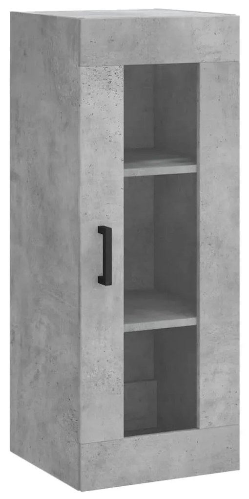 Mobile a parete grigio cemento 34,5x34x90 cm