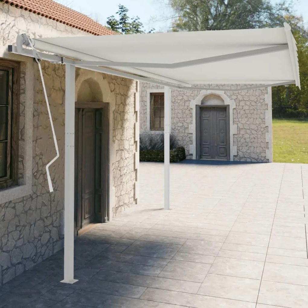 Set Pali Per Tenda Da Sole Bianco 450x245 Cm Ferro /