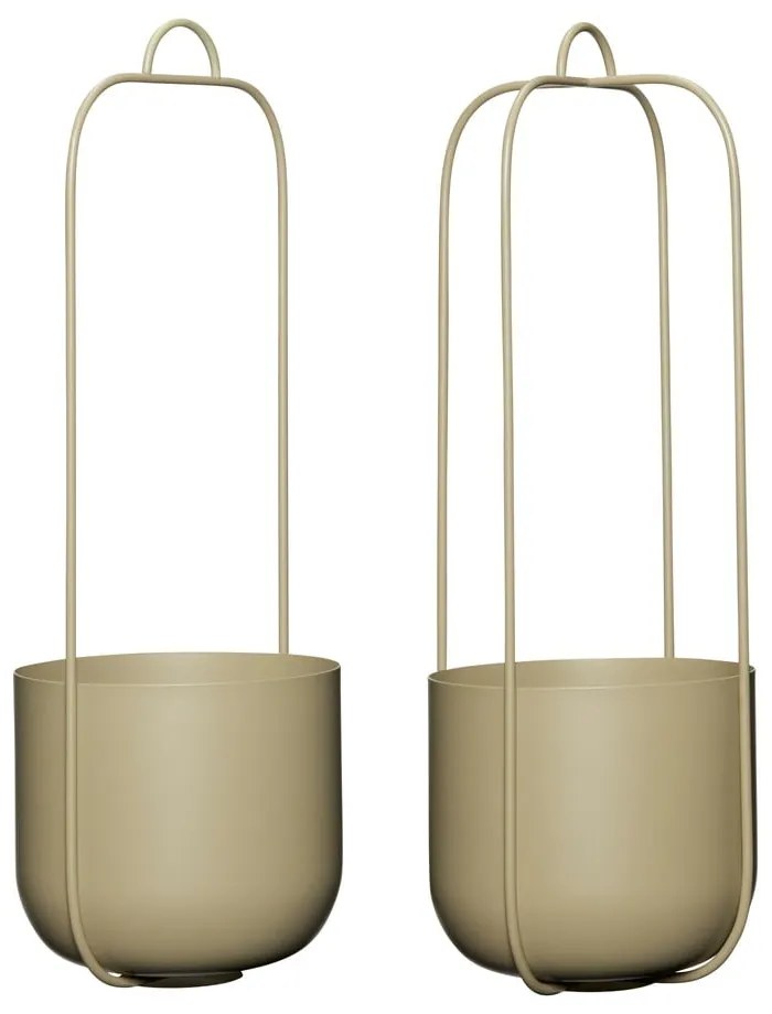 Seti di coprivaso in metallo da appendere 2 pezzi ø 16 cm Lotus - Hübsch