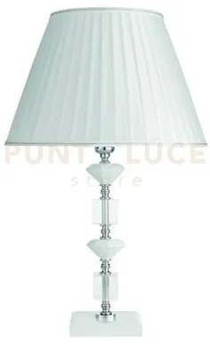 Lume grande gala 1 luci attacco e14 bianco e cromo h.40+26cm