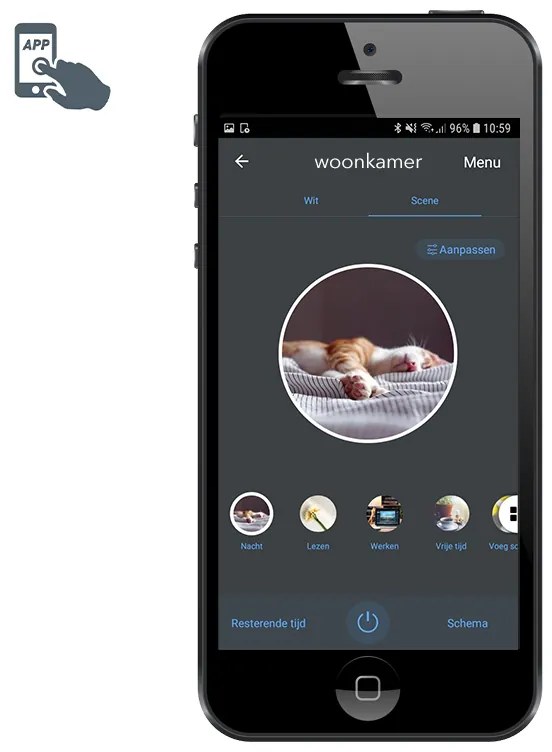 Set di 5 Lampada LED dimmerabile Smart GU10 nera 7W 600 lm 3000K