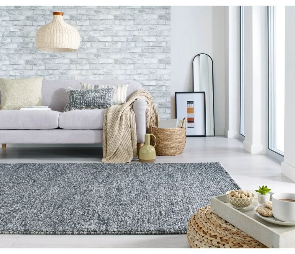 Tappeto in lana grigio scuro 160x230 cm Minerals - Flair Rugs