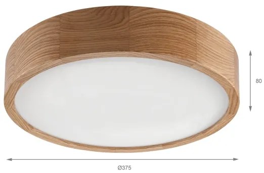 Brilagi - Plafoniera LED CARVALHO LED/36W/230V rovere Ø 37,5 cm