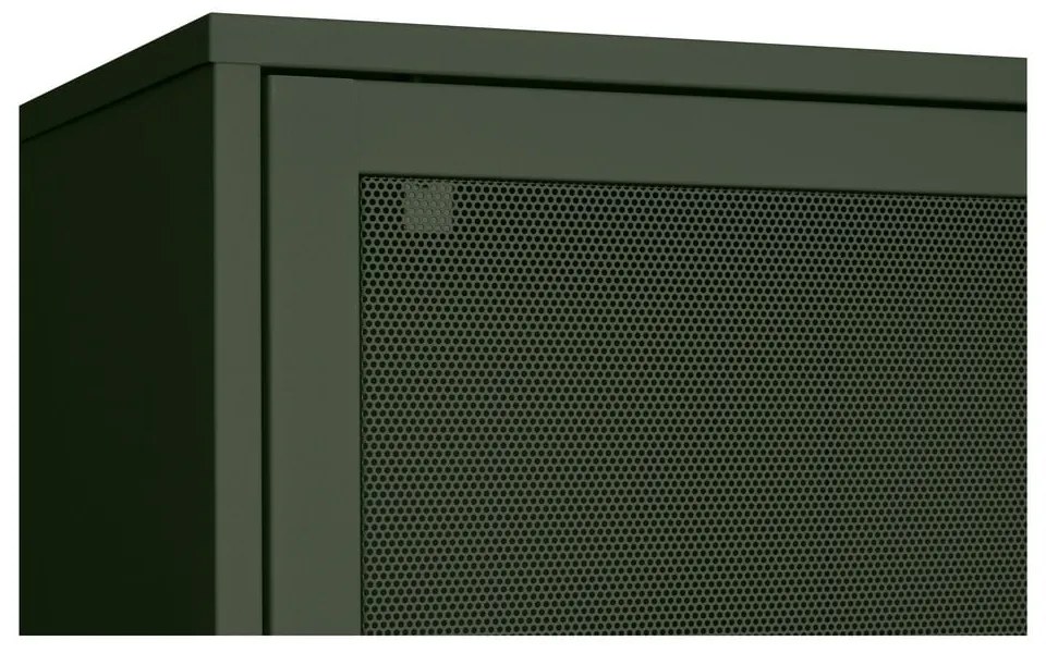 Armadietto verde scuro in metallo con porte scorrevoli 90x180x40 cm Veep – Unique Furniture