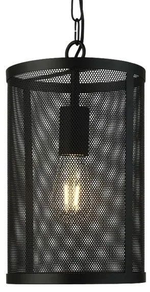 Searchlight - Lampadario a sospensione con catena FISHNET 1xE27/60W/230V nero