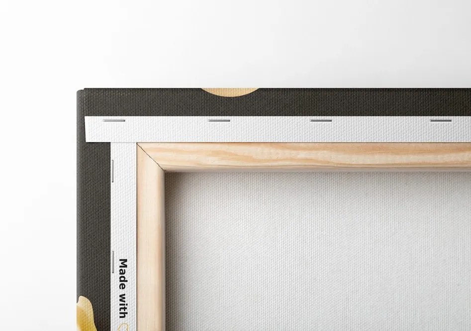 Quadro su tela – Tulipani con motivo dorato