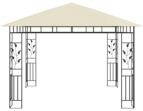 Gazebo con Zanzariera 3x3x2,73 m Crema 180 g/m²